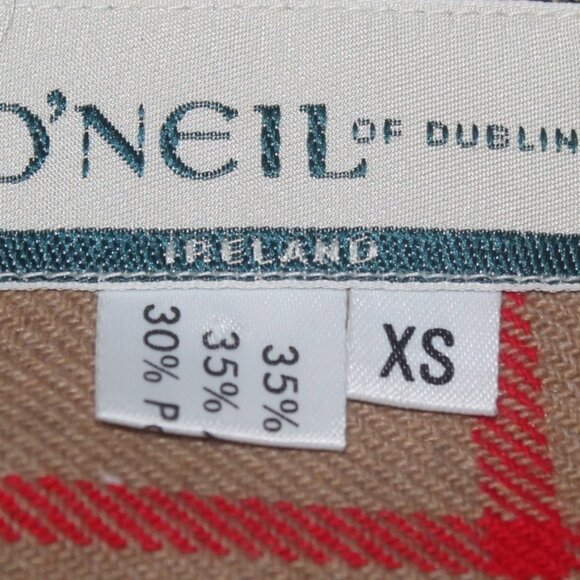 New Iconic O'Neil Of Dublin Ireland Wool Blend Hooded Nova Check Cape Poncho - Picture 2 of 4